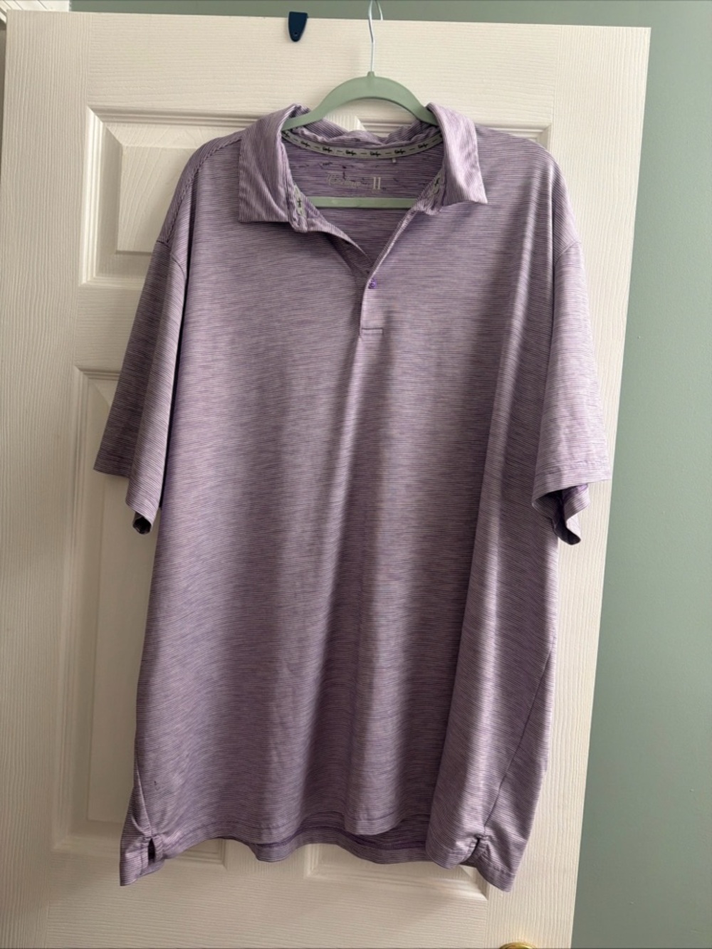 Walter Hagen Heathered Light Purple Polo Shirt